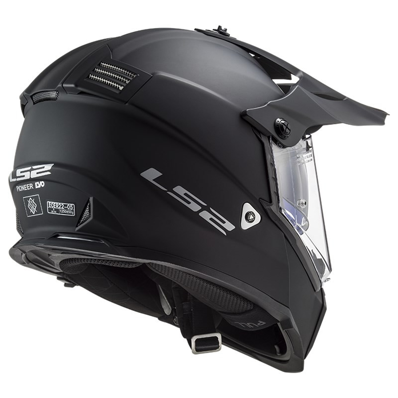 LS2 Helmets Endurohelm Pioneer Evo Solid MX436, schwarz matt