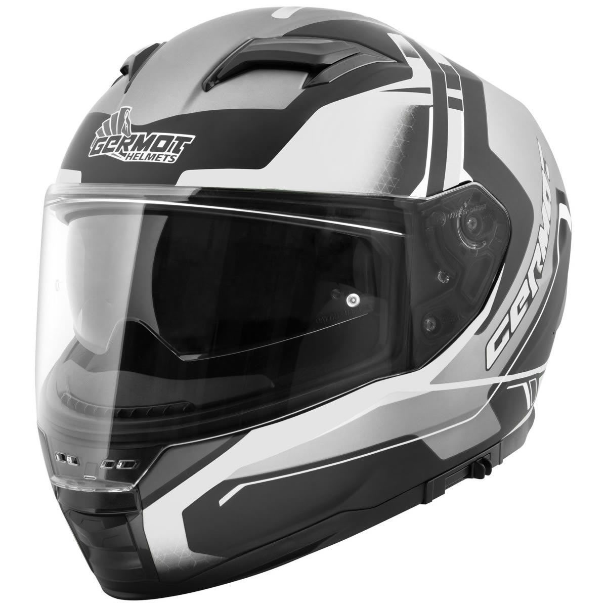 Germot GM 350 Helm, schwarz-grau-weiß matt