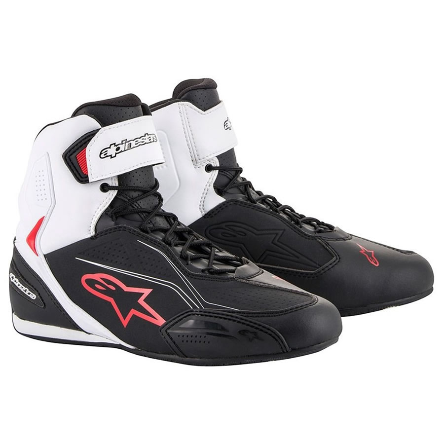 Alpinestars Schuhe Faster-3, schwarz-weiß-rot