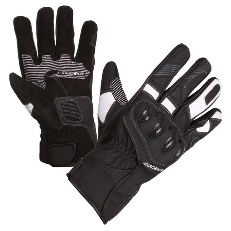 Modeka Handschuhe Challenge Short, schwarz-weiß