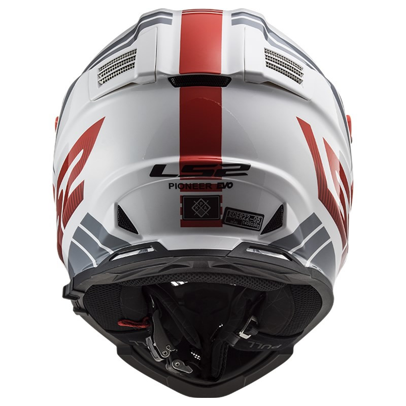 LS2 Helmets Endurohelm Pioneer Evo Evolve MX436, rot-weiß