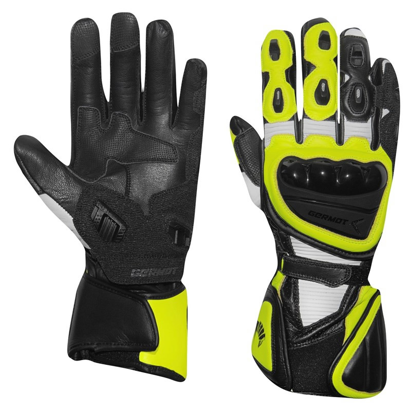 Germot Handschuhe Supersport 2, schwarz-weiß-gelb