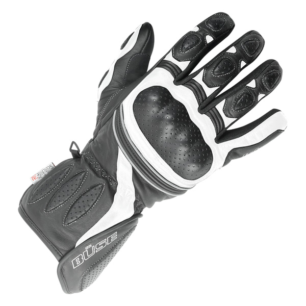 Büse Pit Lane Handschuhe, schwarz-weiß
