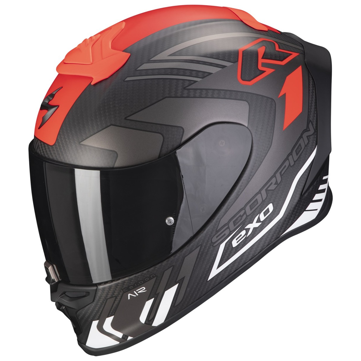 Scorpion Helm EXO-R1 EVO Carbon Air Supra, schwarz-weiß matt