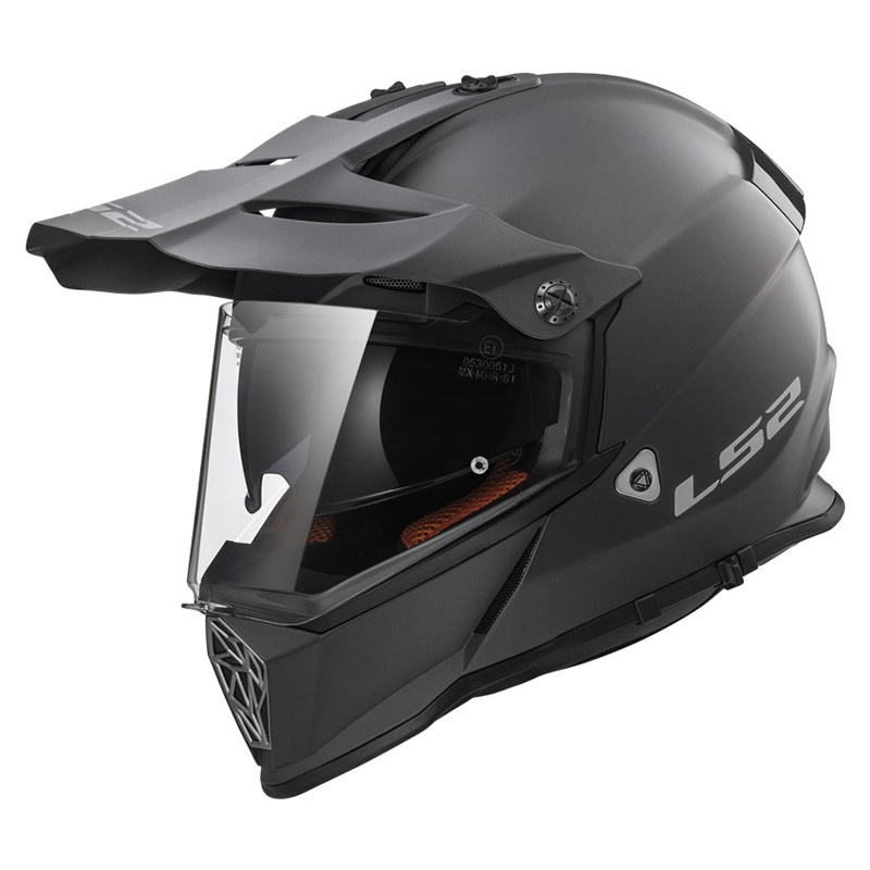 LS2 Helmets Endurohelm Pioneer Evo Solid MX436, titanium matt