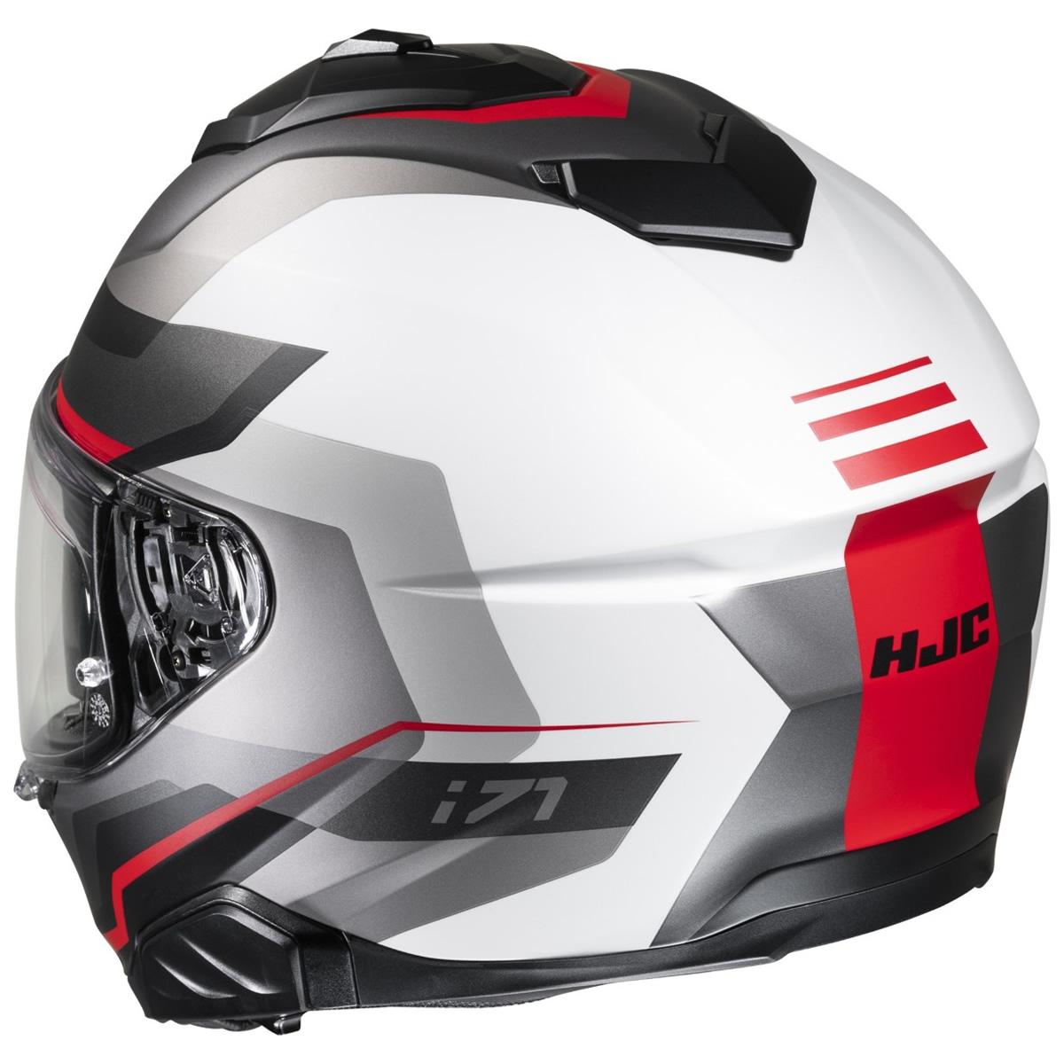 HJC Helm i71 Nior, weiß-grau-rot matt