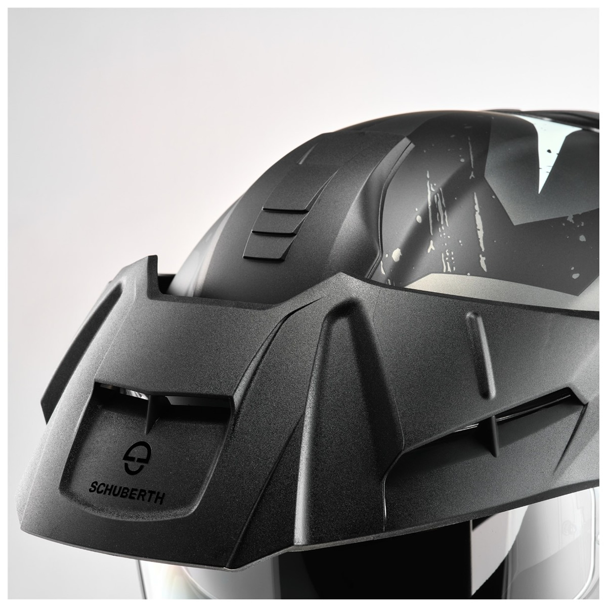 Schuberth Klapphelm Helm E2 Explorer, schwarz-grau-weiß-matt