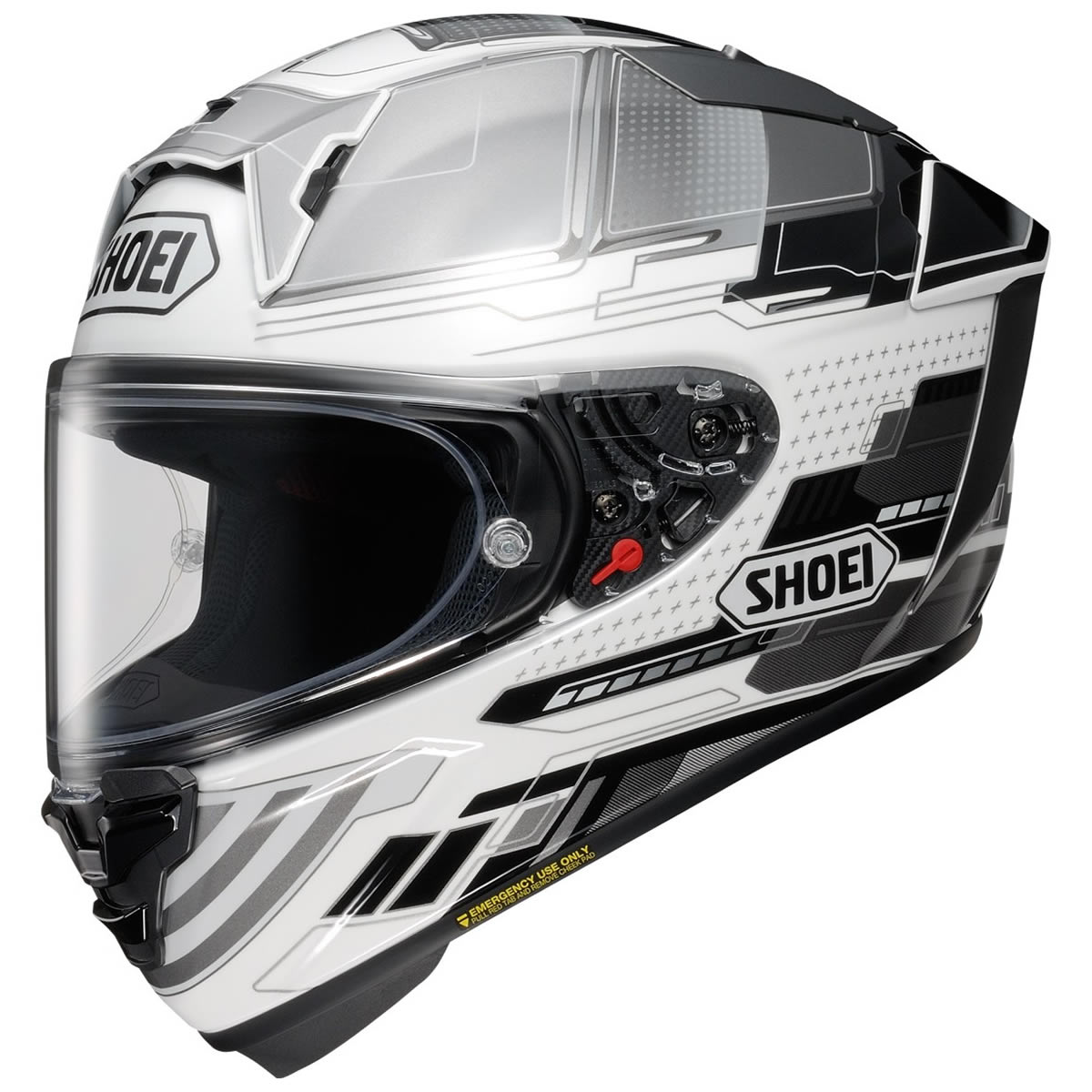 Shoei Helm X-SPR Pro Proxy, weiß-grau-schwarz