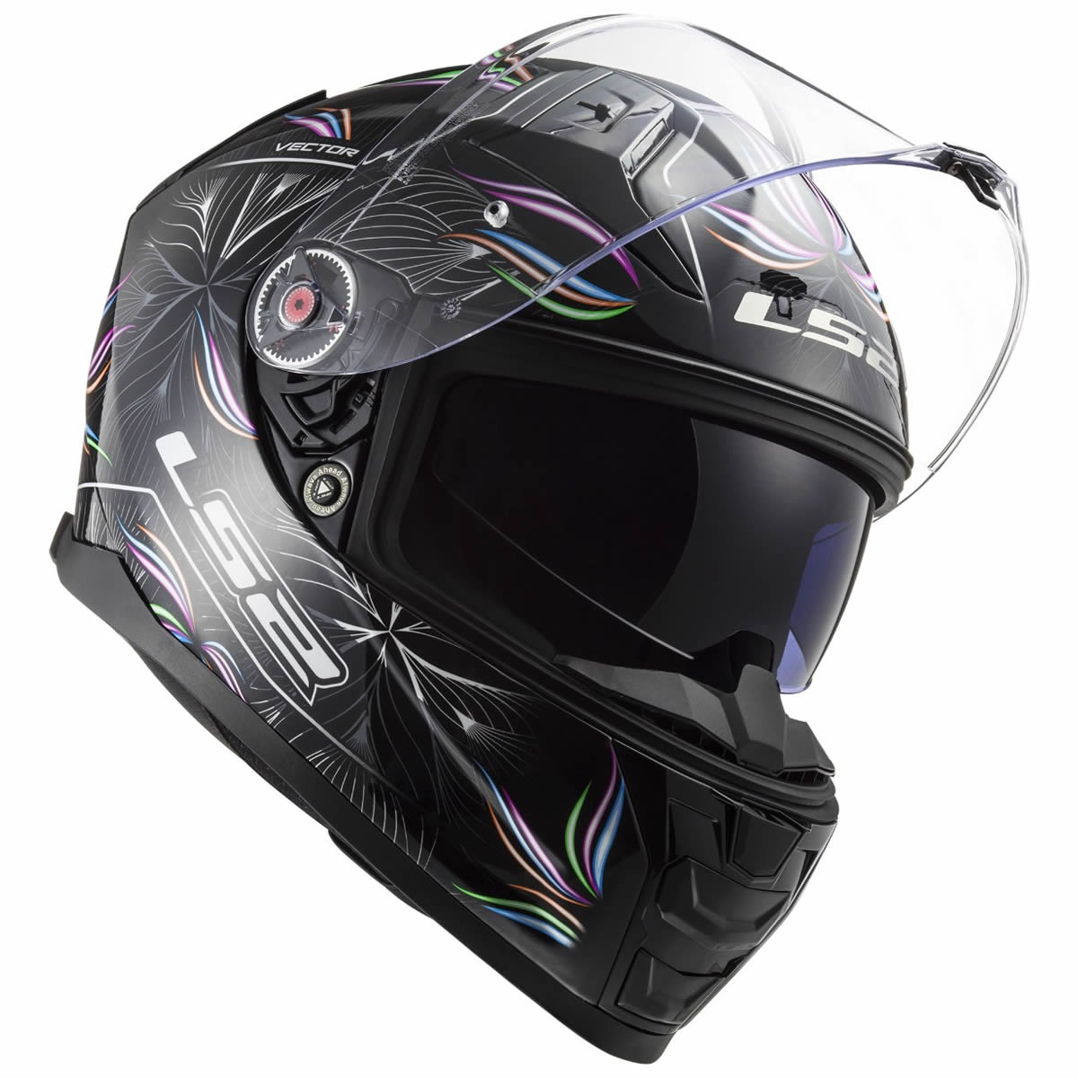LS2 Helmets Helm Vector II Tropical FF811, schwarz-weiß