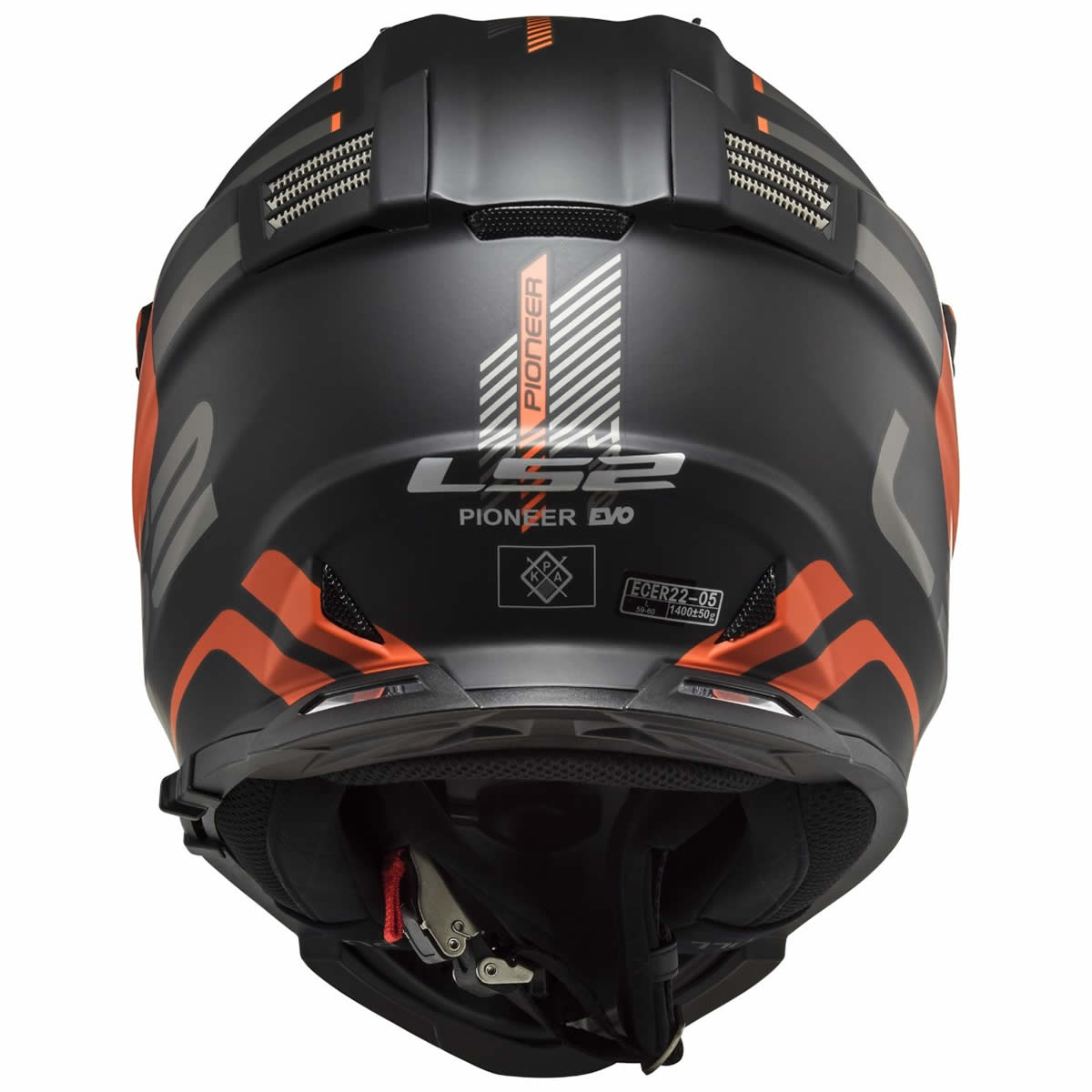 LS2 Helmets Helm Pioneer Evo MX436 Adventurer, schwarz-orange matt