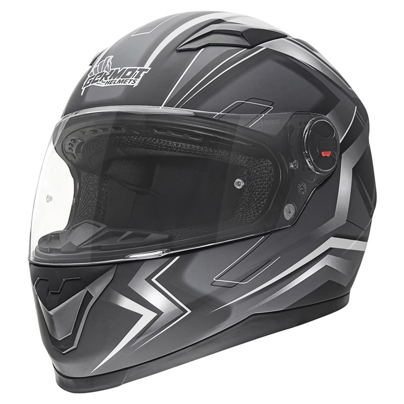 Germot Helm GM 320, schwarz-weiß-matt
