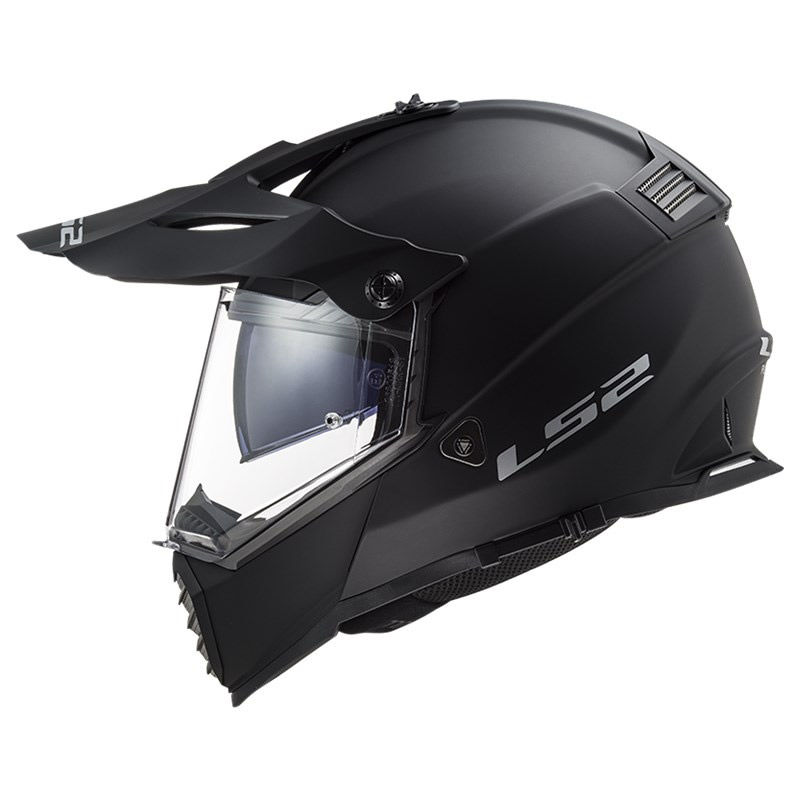 LS2 Helmets Endurohelm Pioneer Evo Solid MX436, schwarz matt