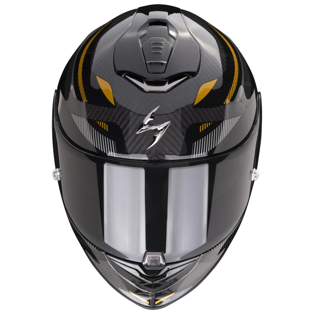 Scorpion Helm EXO-1400 EVO Carbon Air Kydra, schwarz-gold