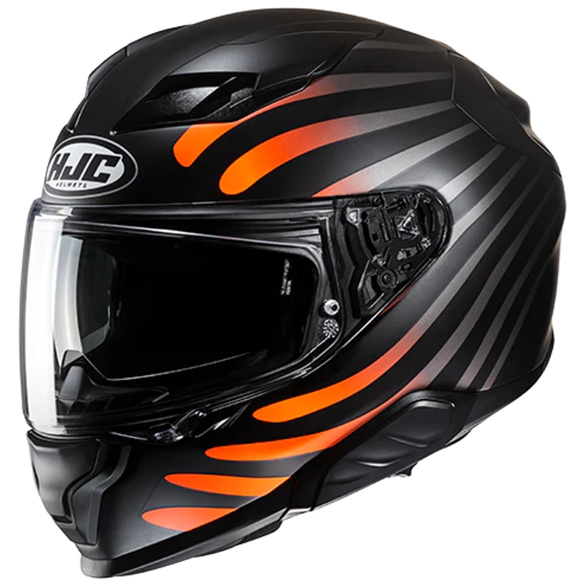 HJC F71 Zen Helm, schwarz-silber-orange matt