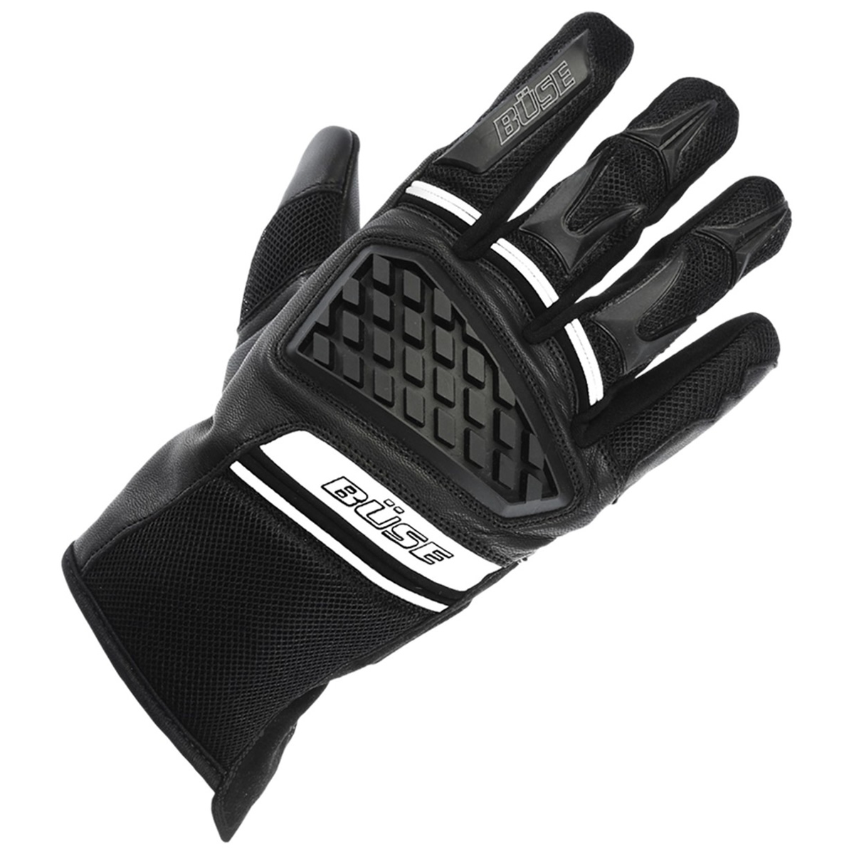 Büse Damen Handschuhe Braga, schwarz-weiß
