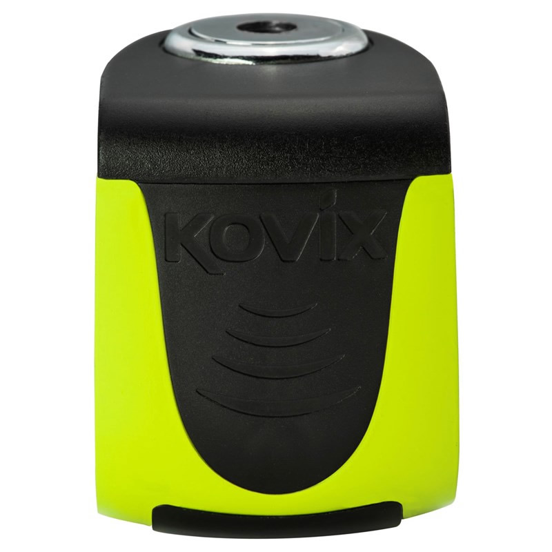 Kovix Bremsscheibenschloss KS6 mit Alarm, fluogrün, Schutzklasse 7