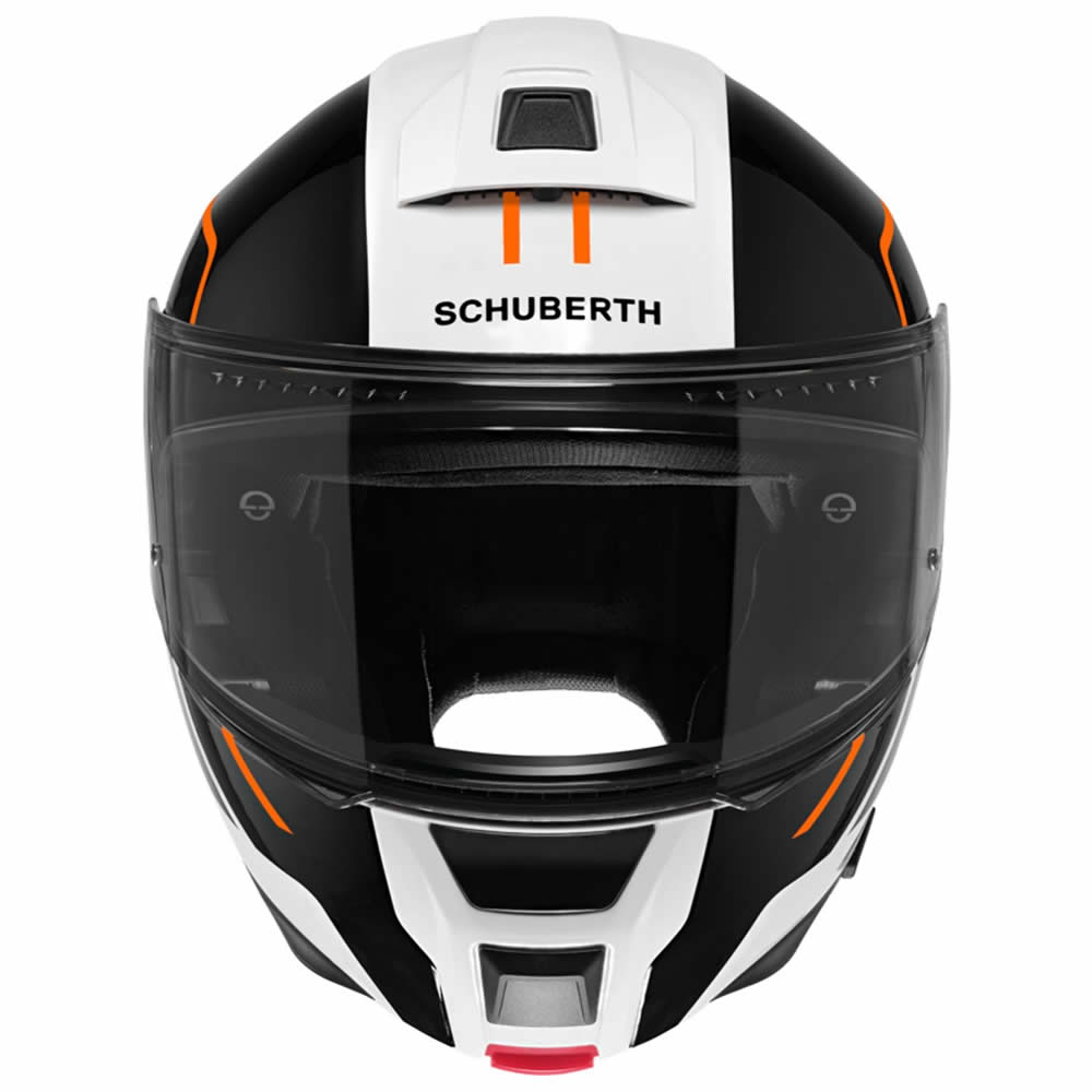 Schuberth C5 Master Helm, weiß-schwarz-orange