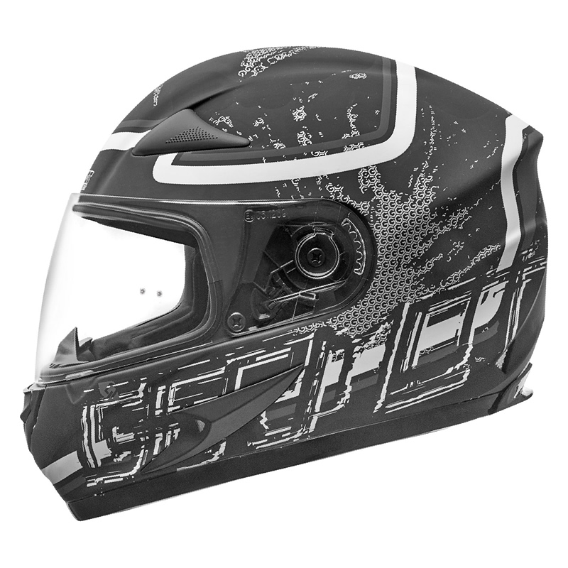 Germot Übergrößen Helm GM 720, schwarz-weiß-grau matt