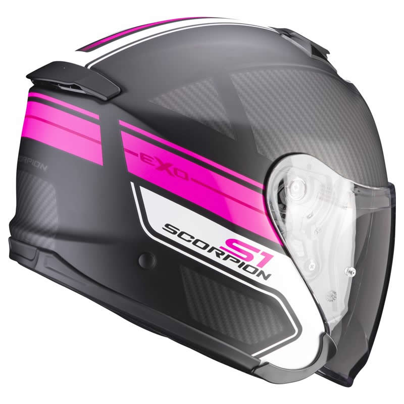 Scorpion Helm EXO-S1 Cross-Ville, schwarz-pink matt
